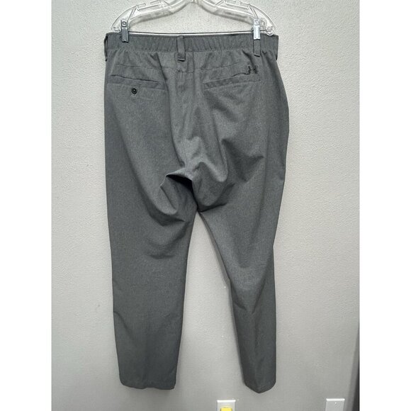 Under Armour Chino Pants Mens 38x32 Gray Golf Stretch Loose Tapered Waistband - Picture 3 of 6